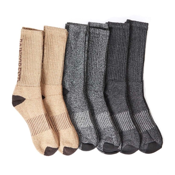 Rainforest 6 Pack Men’s Outdoor Crew Socks - Picture 2 of 6